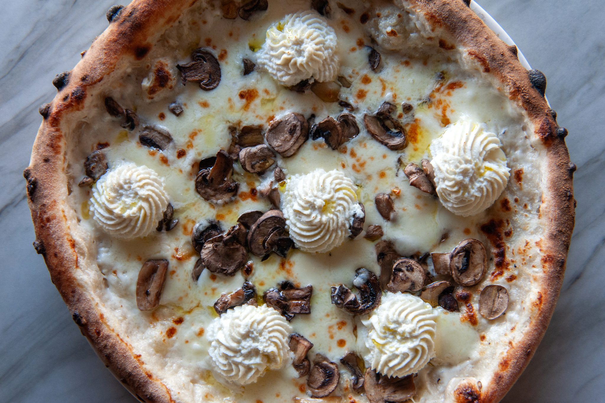 Truffle Ricotta Mushroom Pizza